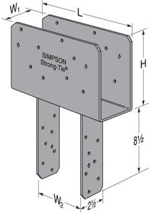 BRACKETS, BRAND, CATEGORY, SIMPSON STRONG-TIE, (1 Count) Simpson Strong-Tie CCQ3-6SDS2.5 3 x 6 Column Cap With Screws