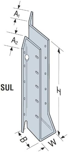 BRACKETS, BRAND, CATEGORY, SIMPSON STRONG-TIE, 10 Pack Simpson Strong Tie SUL210Z 2 x 10 Face Mount Joist Hanger Skewed 45° Left Z-Max Finish