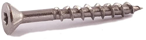 BRAND, CATEGORY, SIMPSON STRONG-TIE, WOOD SCREWS, 12 x 3 Simpson Flat-Head Deck-Drive DWP Wood Screws 305 Stainless Steel (T27) - Box (1 lb - 48)