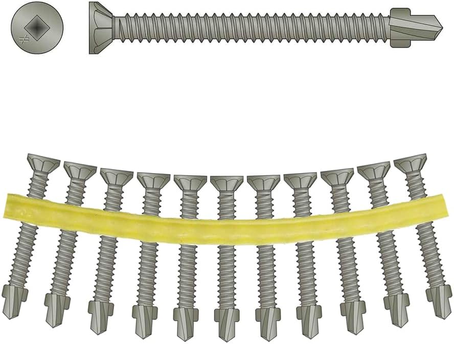 BRAND, CATEGORY, COLLATED SCREWS, SIMPSON STRONG-TIE, QuikDrive CBSDQ214S - #10 x 2-1/4" Sheathing to Steel Screw 1000ct