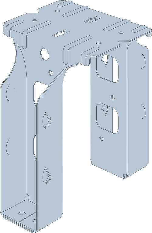 BRACES & JOIST HANGERS, BRAND, CATEGORY, SIMPSON STRONG-TIE, SIMPSON STRONG-TIE PFDS26B Top-Flange Saddle Hanger for 2X Joists, 25/Count (25)