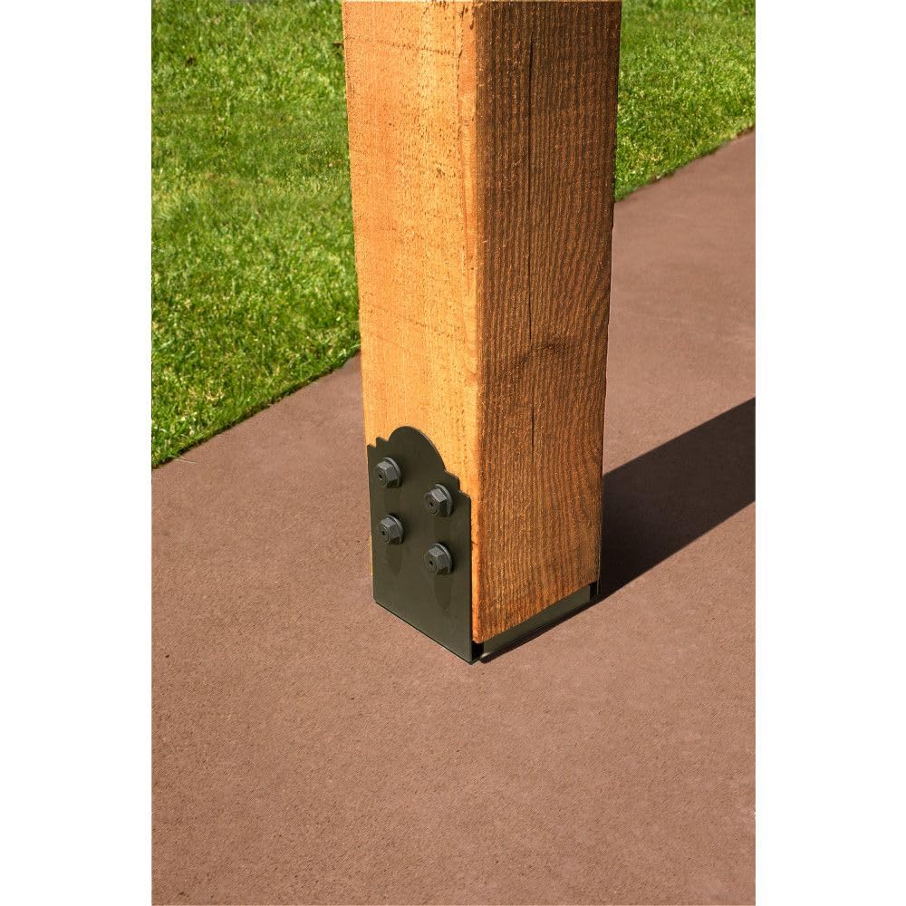 BRAND, CATEGORY, FASTENERS, SIMPSON STRONG-TIE, Simpson Strong-Tie APB88 - Outdoor Accents Mission Collection ZMAX, Black Post Base for