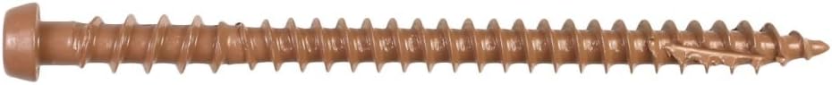 BRAND, CATEGORY, MACHINE SCREWS, SIMPSON STRONG-TIE, Simpson Strong Tie DCLB212MB 9 x 2-1/2-Inch Composi-Lok Brown Decking Screw, 1,750-Pack