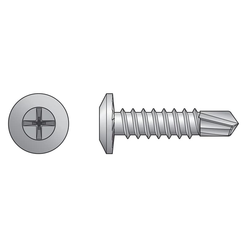 BRAND, CATEGORY, SELF-TAPPING SCREWS, SIMPSON STRONG-TIE, Simpson Strong-Tie F08T125KDB - #8 x 1-1/4" 410SS Modified Truss Head Self-Drilling Screws