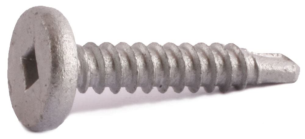 BRAND, CATEGORY, SELF-TAPPING SCREWS, SIMPSON STRONG-TIE, Simpson Strong-Tie F10T100PSM - #10 x 1" 410SS Pancake Head Self-Drilling Screws 1000ct