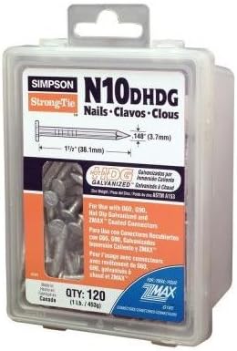 BRAND, CATEGORY, COMMON NAILS, SIMPSON STRONG-TIE, Simpson Strong-Tie Hdg Nails 1-1/2" L 9 Ga Galvanized