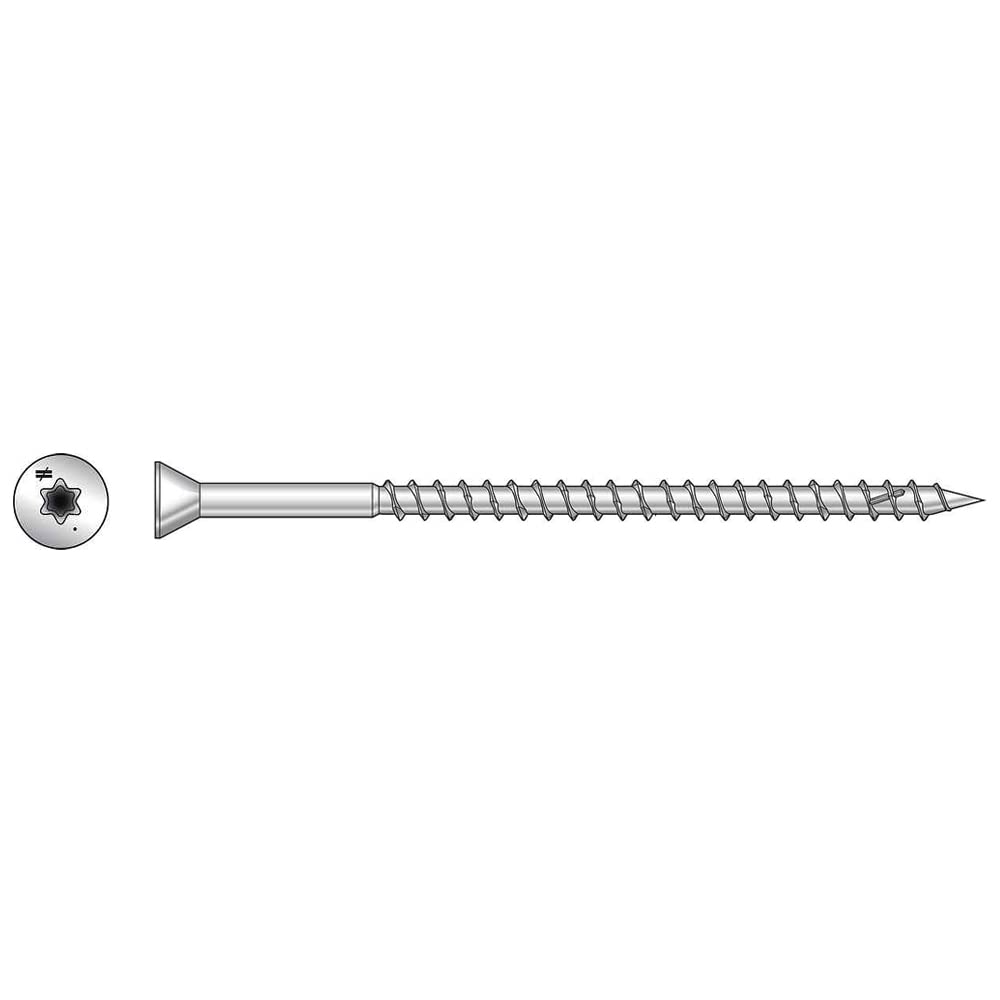 BRAND, CATEGORY, SIMPSON STRONG-TIE, TRIM & REPAIR KITS, Simpson Strong-Tie S09400WP5 - #9 x 4" 305SS DWP Trim Head Screw T-20 5lb