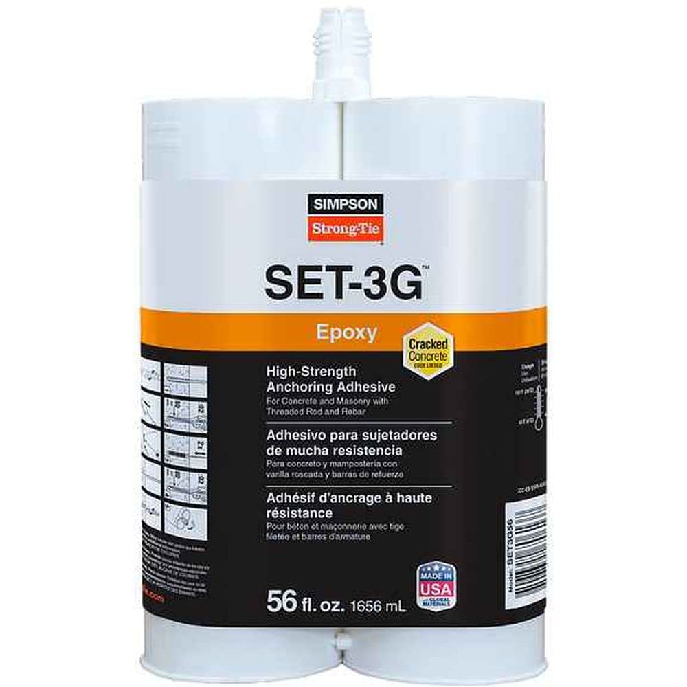 BRAND, CATEGORY, SIMPSON STRONG-TIE, TILE EPOXY ADHESIVES, Simpson Strong-Tie SET3G56-56oz High-Strength Epoxy Adhesive w/Nozzle