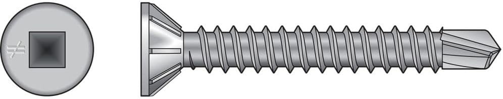 BRAND, CATEGORY, SELF-TAPPING SCREWS, SIMPSON STRONG-TIE, Simpson Strong Tie SSFHSD112S1016 FHSD112S1016#10 by 1-1/2" Flat Head Self-Drilling 410 Stainless Steel Screw (1000 Piece)