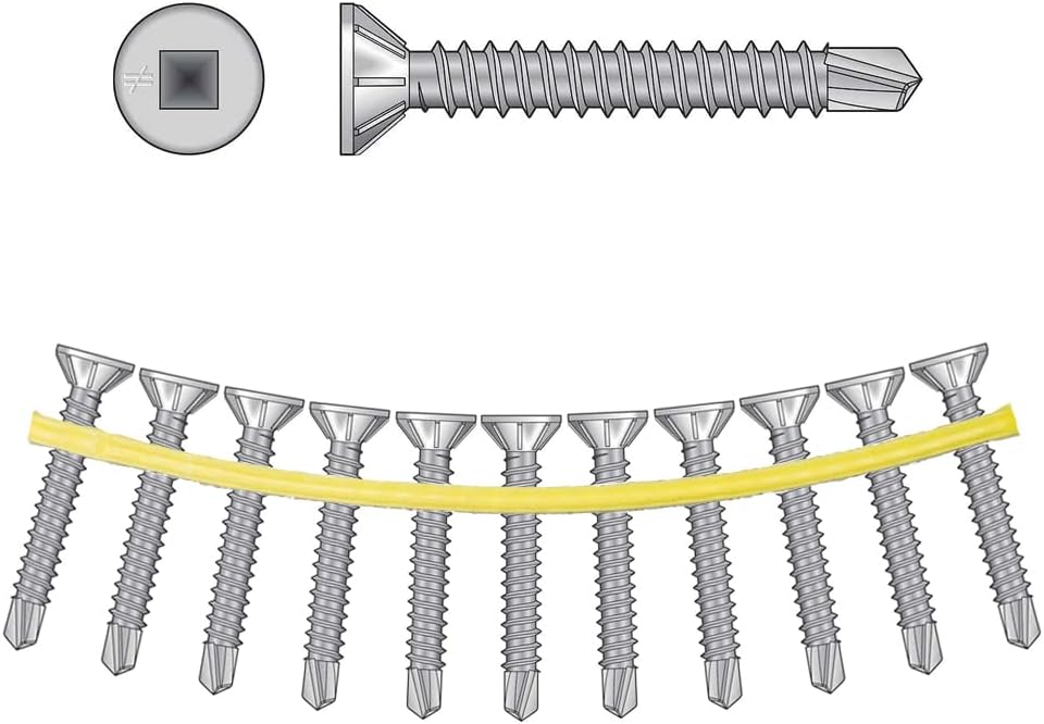 BRAND, CATEGORY, SELF-TAPPING SCREWS, SIMPSON STRONG-TIE, Simpson Strong Tie SSFHSD112S1016 FHSD112S1016#10 by 1-1/2" Flat Head Self-Drilling 410 Stainless Steel Screw (1000 Piece)