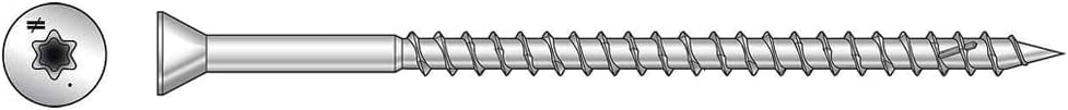 BRAND, CATEGORY, SELF-TAPPING SCREWS, SIMPSON STRONG-TIE, Simpson Strong-Tie T07300WPP - #7 x 3" 316SS DWP Trim Head Screw T-15 350ct